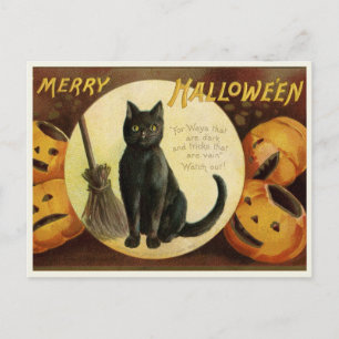 Carte postale vintage d'Halloween