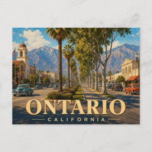 Carte postale vintage d'Ontario Californie