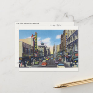 Carte postale vintage Downtown Denver - Réimpressi