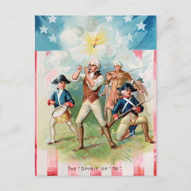 Carte postale vintage du 4 juillet (Devant)
