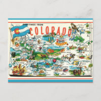Carte postale vintage du Colorado