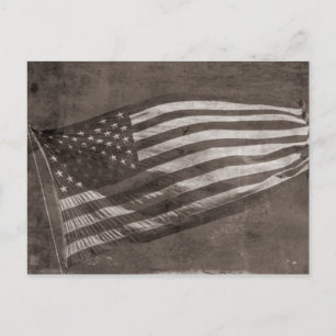 Carte Postale Vintage du drapeau américain