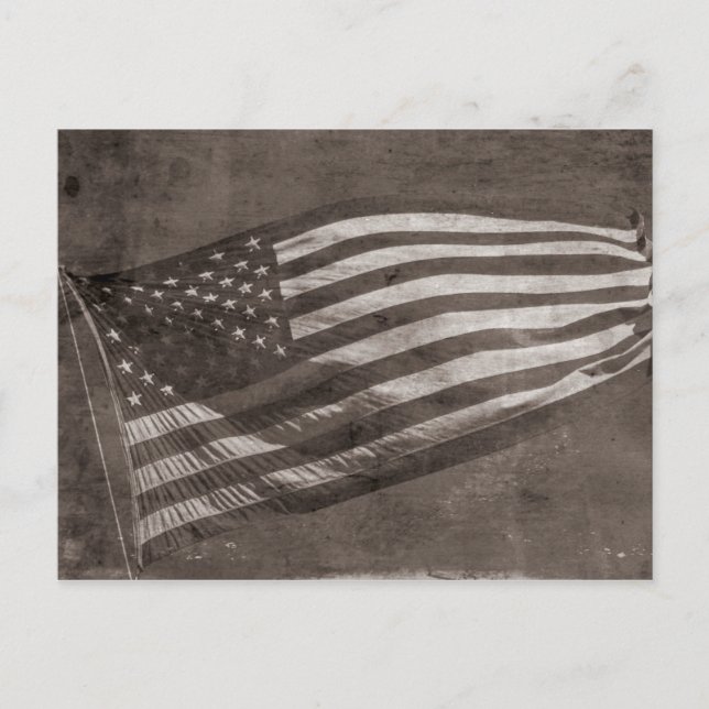 Carte Postale Vintage du drapeau américain (Devant)