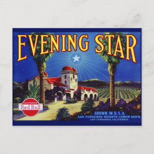 Carte postale vintage du Étiquette Crate