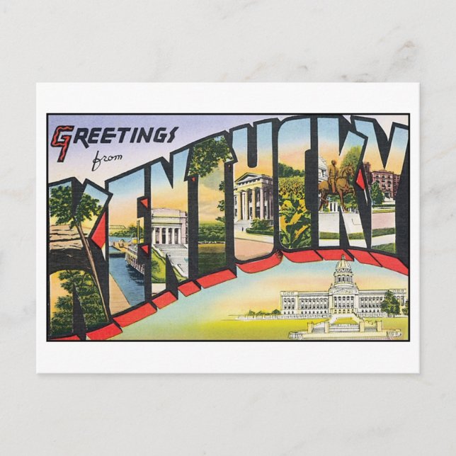 Carte postale vintage du Kentucky (Devant)
