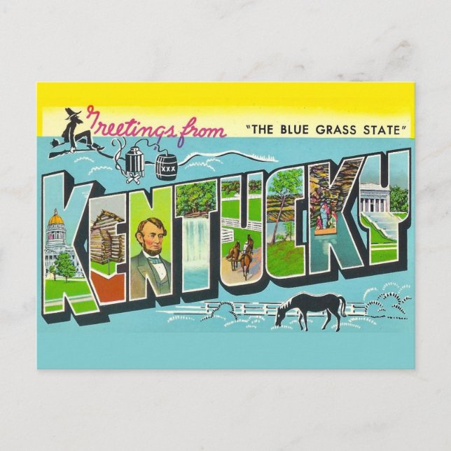 Carte postale vintage du Kentucky (Devant)