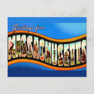 Carte postale vintage du Massachusetts
