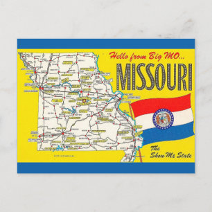 Carte postale vintage du Missouri