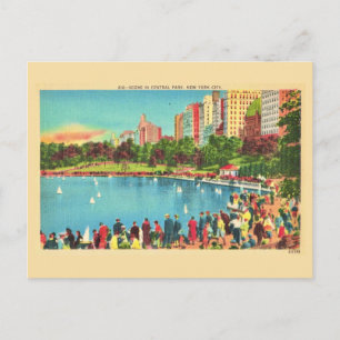 Carte postale vintage du parc Central de New York 