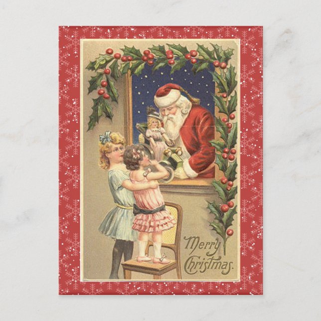 Carte postale vintage du Père Noël (Devant)