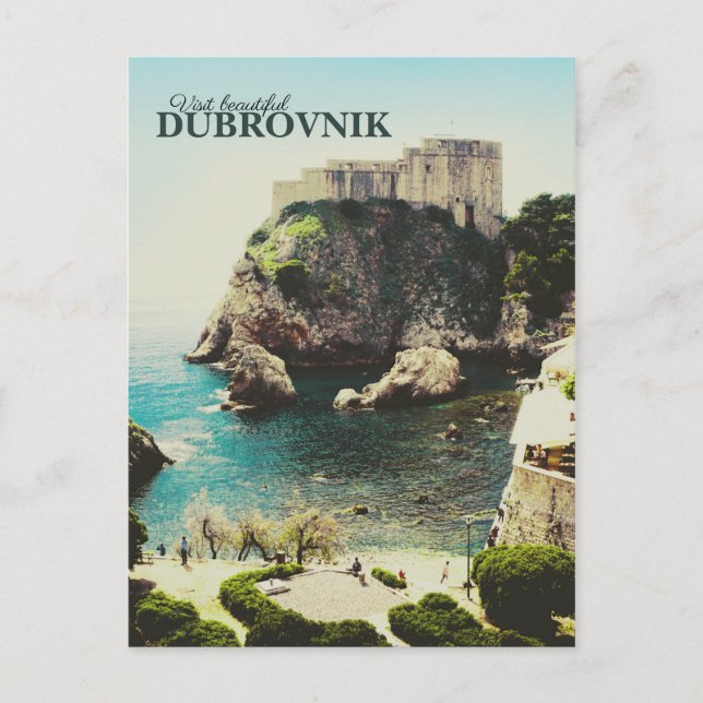 Carte postale vintage Dubrovnik - Alt Back Design (Devant)