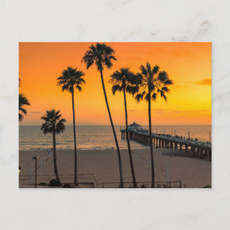Carte postale vintage d'un beau coucher de soleil