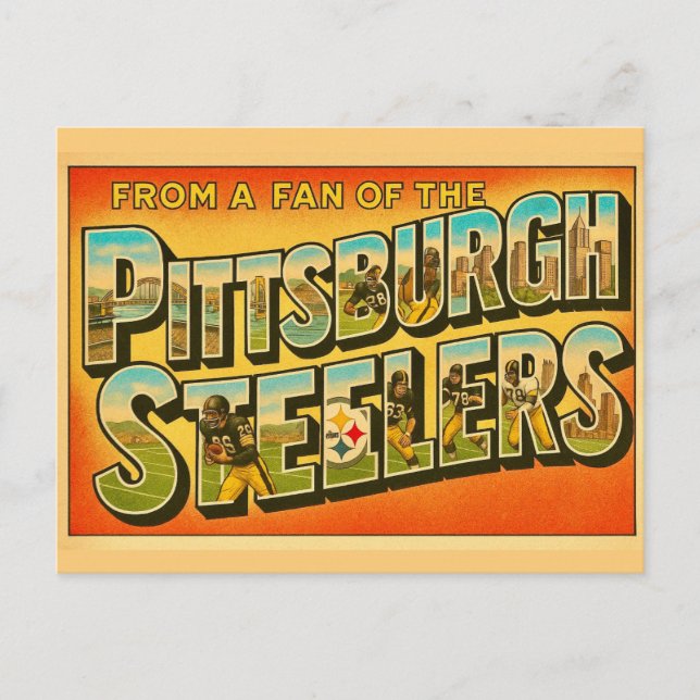 Carte postale vintage d'un fan de Pittsburgh (Devant)