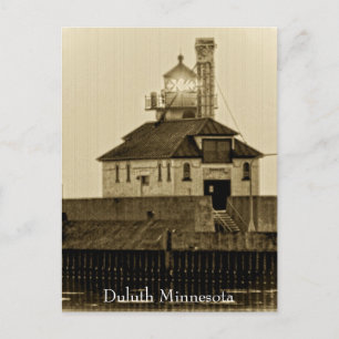 Carte postale vintage d'un phare du Minnesota