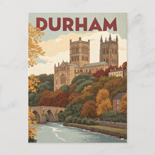 Carte Postale Vintage Durham Travel (Devant)