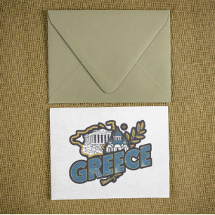 Carte Postale Vintage Élégant Grèce Europe Voyage Souvenir