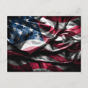Carte Postale Vintage élégant terroir rustique USA Flagg