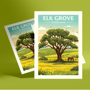 Carte Postale Vintage Elk Grove Californie