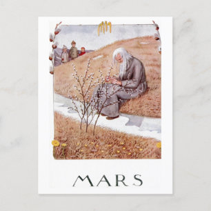 Carte postale vintage Elsa Beskow March