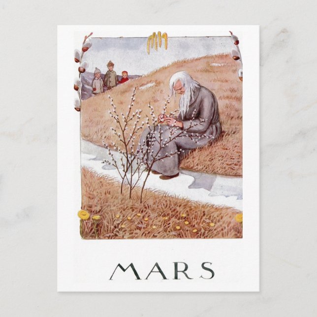 Carte postale vintage Elsa Beskow March (Devant)