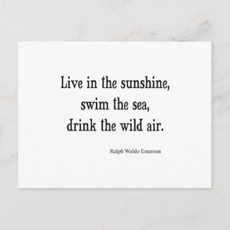 Carte Postale Vintage Emerson Live in Sunshine Citation