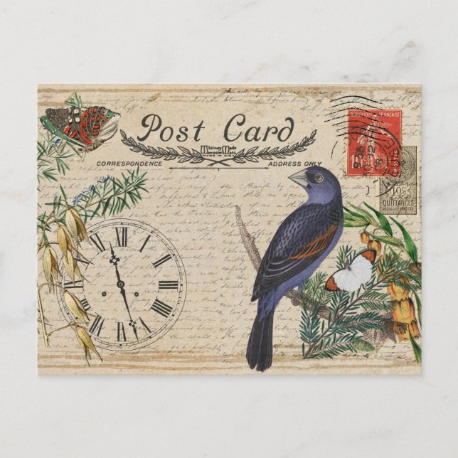 CARTE POSTALE VINTAGE EPHEMERA (Devant)