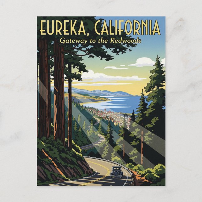 Carte Postale Vintage Eureka California Travel (Devant)