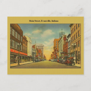 Carte postale vintage Evansville Indiana