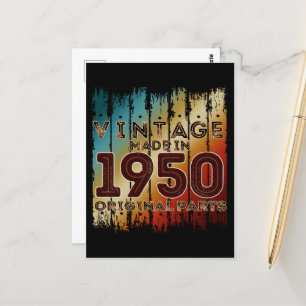 Carte Postale Vintage Fabriqué En 1950 Pièces Originales