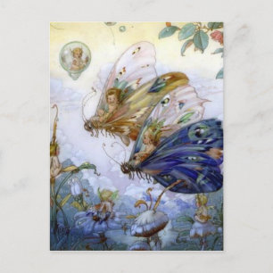 Carte Postale Vintage Fairy Aviators