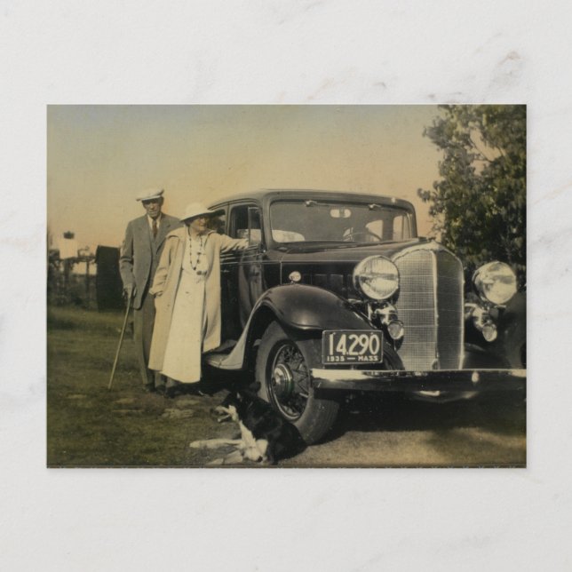 Carte postale vintage famille américaine (Devant)