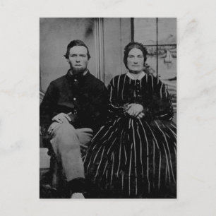 Carte postale vintage famille américaine