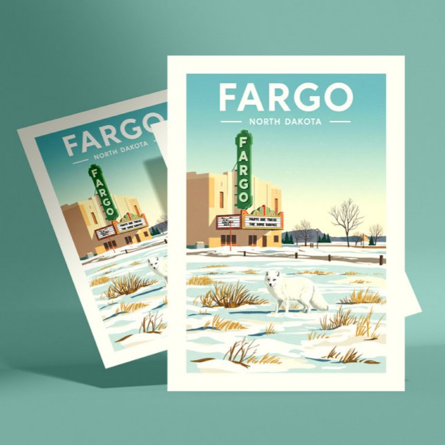 Carte Postale Vintage Fargo Dakota du Nord (Créateur téléchargé)