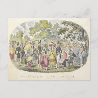 Carte Postale Vintage Fashion Garden, Londres England Postcard