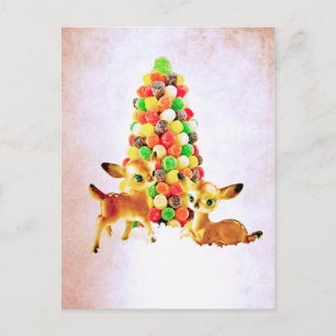 Carte Postale Vintage Fawns by Gumdrop Tree