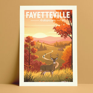 Carte Postale Vintage Fayetteville Arkansas