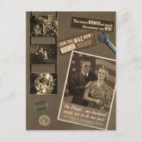 Carte Postale vintage "Femme 2ÈME GUERRE MONDIALE"