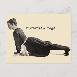 Carte Postale Vintage femme Yoga debout chien