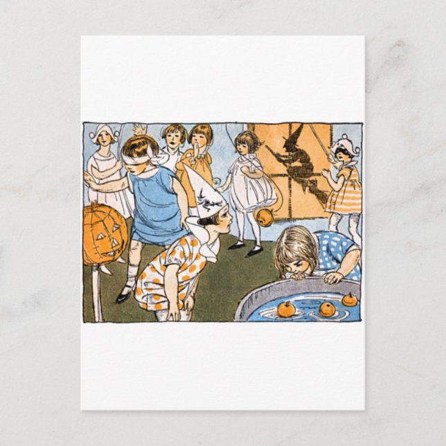 Carte Postale Vintage fête d'Halloween (Devant)
