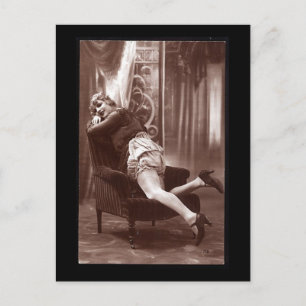 Carte Postale Vintage fille photo osé