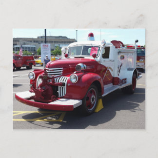 Carte postale vintage Fire Truck