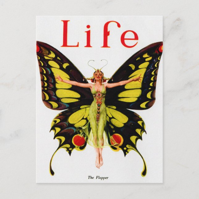 Carte postale vintage Flapper Life Magazine (Devant)