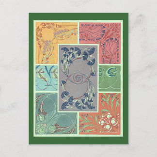 Carte Postale Vintage Floral Sept