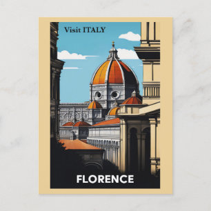 Carte Postale Vintage Florence Italie Cathédrale Voyage