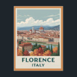 Carte Postale Vintage Florence Italie Cathédrale Voyage<br><div class="desc">N'importe qui aimerait recevoir cette carte postale vintage de voyage italienne illustrant la cathédrale de Père Noël Maria del Fiore et l'horizon de la ville de Florence,  Italie!</div>