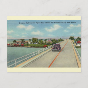 Carte postale vintage Florida Keys Highway