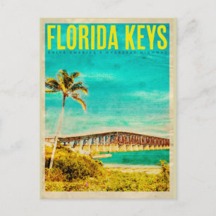 Carte postale vintage Florida Keys Travel