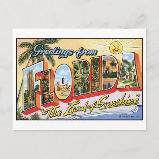 Carte postale vintage Floride