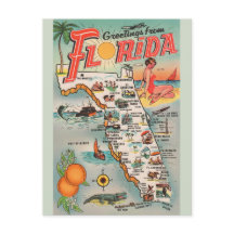 Carte postale vintage Floride