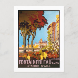 Carte Postale Vintage Fontainbleau Avon 1926, Station Uvale Post